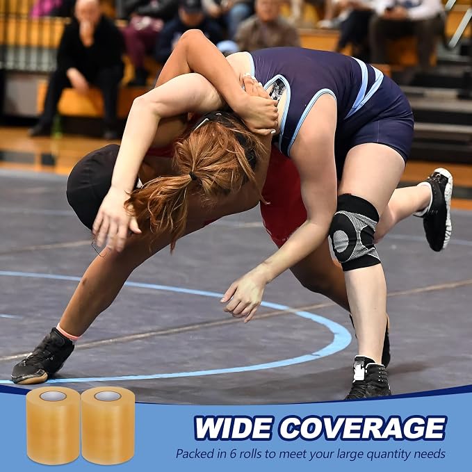 Pangda Wrestling Mat Tape 3 or 4 Inch Heavy Duty 7 Mil PVC Carpet Tape for Wrestling Grappling Exercise Mats Seaming Cover Gym Floor Carpet Seam