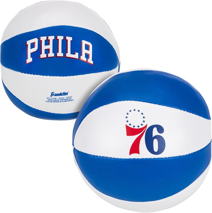 Franklin Sports NBA Toy Basketballs - 2 Pack of Kids Soft Mini Basketballs for Over The Door + Indoor Hoops - NBA Fan Shop