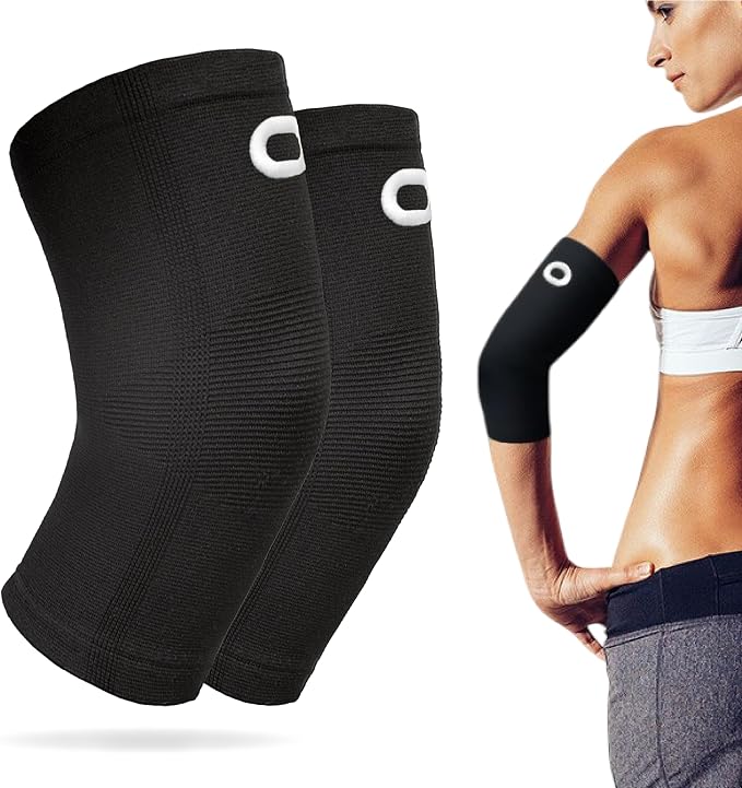Elbow Brace for Women & Men (Pair) – Elbow Compression Sleeve for Tendonitis, Tennis Elbow & Golfers Elbow – Arm & Elbow Support for Arthritis, Bursitis, Weightlifting & Pain Relief