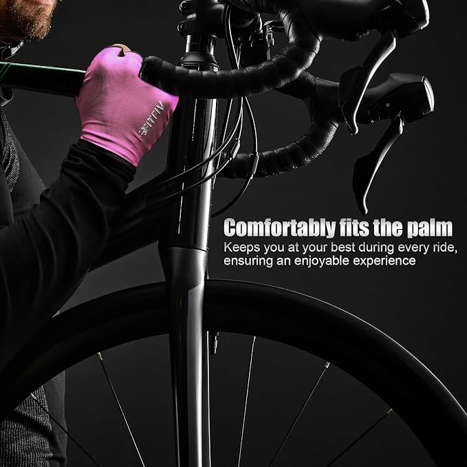 Cycling Gloves for Men Women, Half-Finger for Bike, Gym, Weight Lifting, Workout, Riding, Outdoor Sports