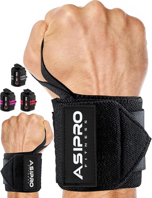 Wrist Wraps for Weightlifting 18" Wrist Straps for Weightlifting Weight Lifting Wrist Wraps for Men & Women, Muñequeras para Gym Wrist Support for Working Out, Gym Wrist Wraps for Powerlifting