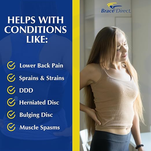 LSO Lumbar Support Back Brace, Herniated Disc, Sciatica, L0642 | Adjustable lower back support eases sciatica, bulging disc, degenerative disc disease & back sprain. Breathable, men & women