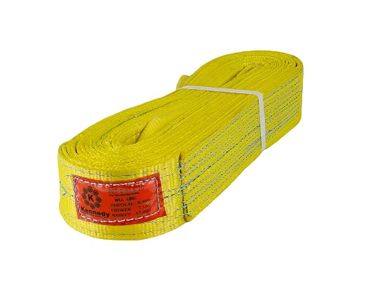 Kennedy Wire Rope & Sling Co. 3" x 20' 2-Ply Twist Eye Polyester Lifting Sling (Various Sizes in Listing) Made in The USA