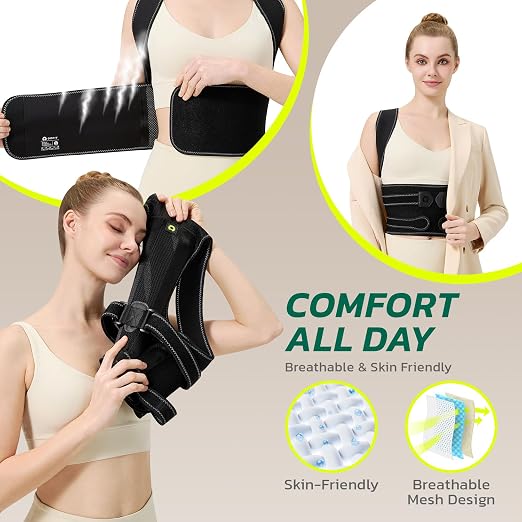 Back Brace Posture Corrector for Women, Upgraded Upper Back Support – Helps Neck, Shoulder & Back Pain Relief, Comfortable Spine Support Belt for Office, Work and Home Daily Use