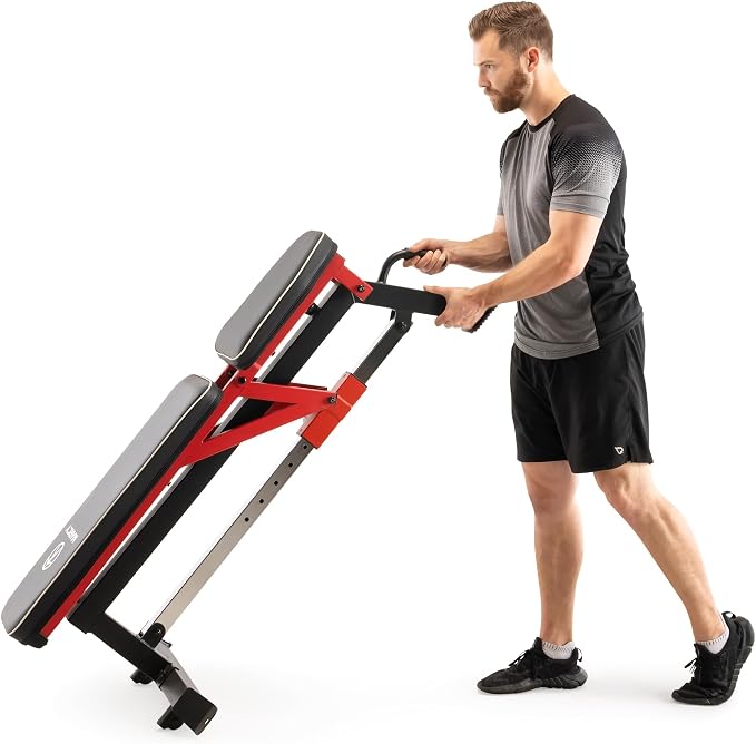 Marcy Foldable Standard Weight Benches, Adjustable Strength Training Benches for Full Body Workout