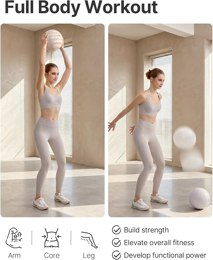 YOTTOY Slam Ball Medicine Ball, Sand-Filled No Bounce Weighted Ball with Textured Grip for Exercise, Strength Conditioning, Cardio, Core Workouts and Cross Training