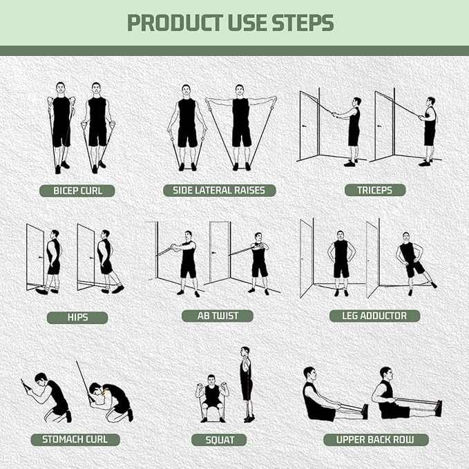 VEICK 10-150LBS Resistance Bands with Handles, Ankle Straps, Door Anchor | Accredited Lab Certified, 100% Natural Latex, Versatile for Yoga, Pilates, Strength, Home Gym