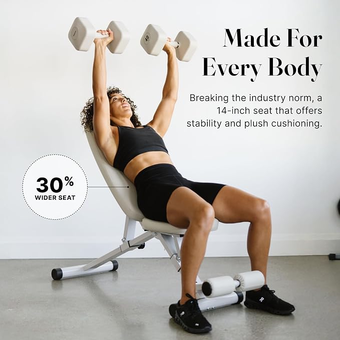WeGym Workout Bench, Adjustable and Collapsible for Home Gym Training | Adjustable and collapsible design, comfortable bench, home gym strength training