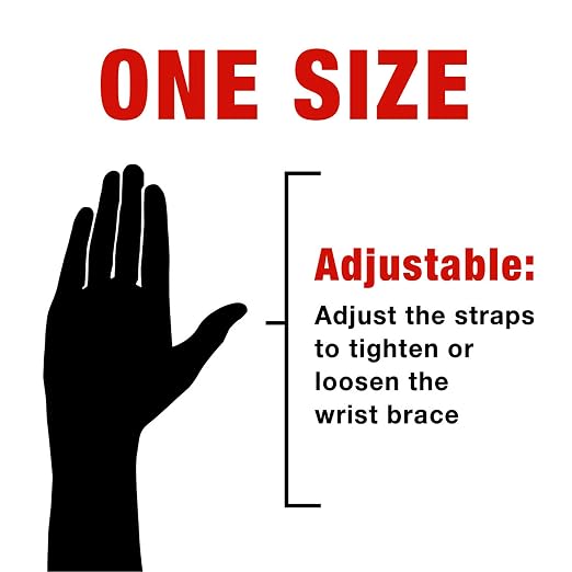 ACE Brand Adjustable Compression Wrist Support, Moderate Support for Weak, Sore or Injured Joints, Wrist Support Conforms to Wrist, One Size Fits Most