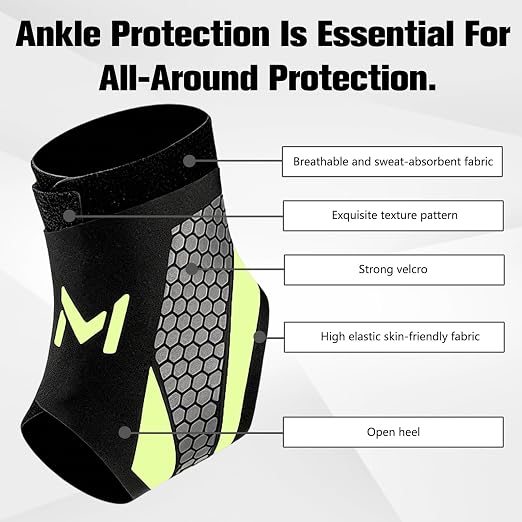2-Pack Ankle Brace Compression Support Stabilizer,Adjustable Lace-Up Ankles Sock Sports Basketball Sprain Recovery Men Women Foot Orthopedic Grade Tendonitis Protection Plantar Fasciitis Relief, Green