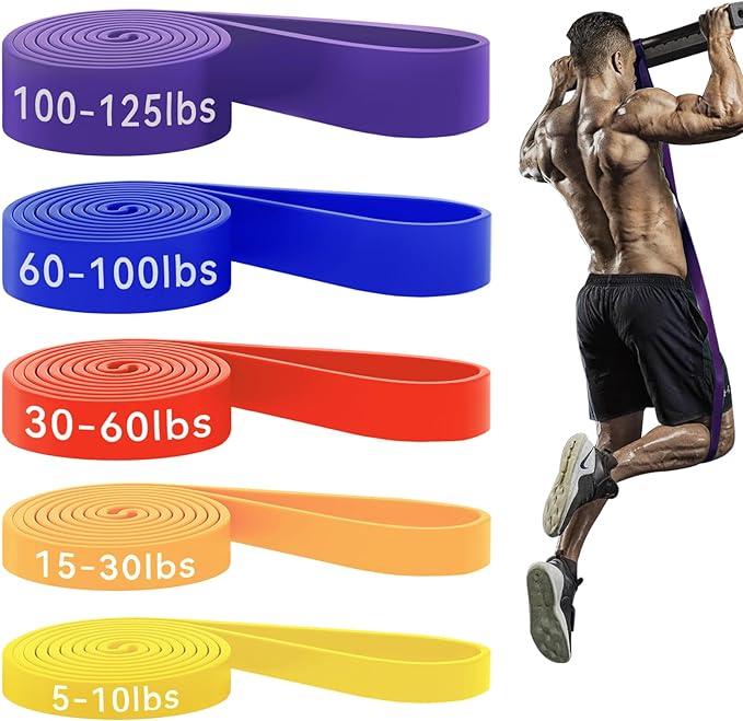 HAPBEAR Pull Up Assistance Bands - Pull Up Bands - Resistance Bands - Exercise Bands Resistance Bands Set - Workout Bands for Working Out, Stretching, Muscle Training