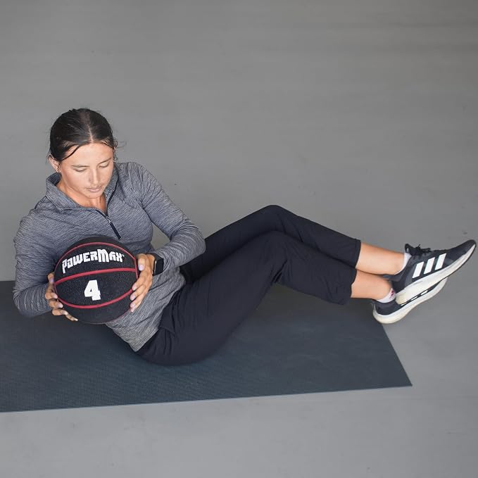 Gill Athletics PowerMax Weighted Rubber Medicine Ball - Weighted Exercise Ball, Medicine Balls for Exercise, Wall Ball or Slam Ball for Strength Training, Indoor/Outdoor Workout Ball