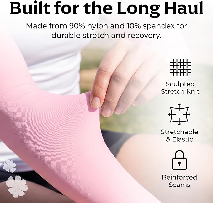 SportsTrail Cooling Arm Sleeves for Men & Women – Breathable, UV Sun Protection, Sports Arm Sleeves for Women, Men & Youth