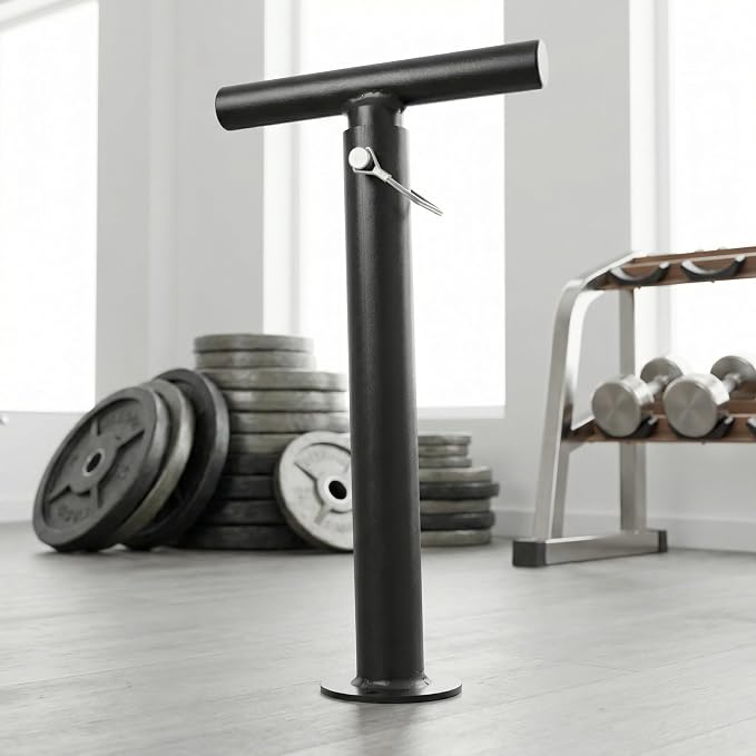 Adjustable Kettlebell Handle for Weight Plate, Heavy Duty Iron Construction, Fits Standard 2" Olympic Plates, DIY Kettlebell for Strength Training, CrossFit, Home Gym