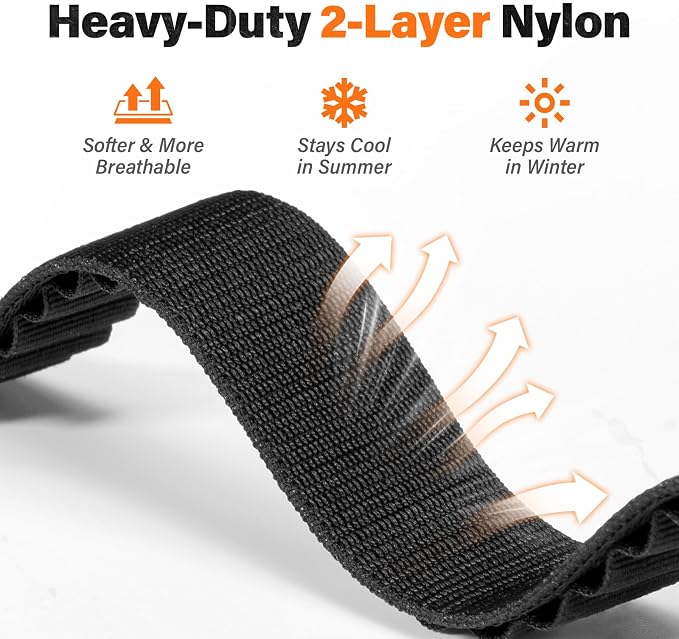 Alpine Loop Nylon Watch Band Compatible with Garmin Fenix 5/6/7/8 47mm, Quickfit 22mm Rugged Watch Bands for Garmin Epix Gen 2/Fenix 8 Pro 47mm/7 Pro/6 Pro/5 Plus/Forerunner 935/S62