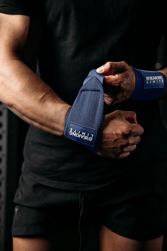 Breaking Limits Lifting Straps & Wrist Wraps for Weightlifting Men & Women | Wrist Straps for Weightlifting, Workout Gym Straps, Deadlift Straps, Cotton, Neoprene, Thumb Loops, Reinforced Stitching
