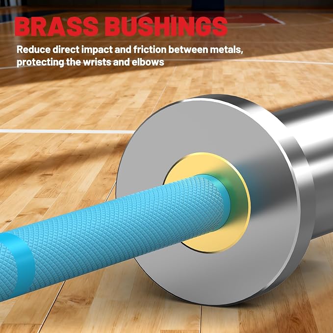 5LB Mini Barbell Bar 4ft Technique Training Barbell For Beginner Women kid | PAPABABE 5LB Mini Barbell Bar 4ft Technique Training Barbell for Beginner Women kid 2-inch Plate Barbell for Home Gym Fitness
