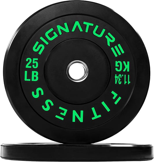 Fitvids 2-Inch Olympic Rubber Weight Plates Pair, Bumper Plates for Strength Training, multiple options