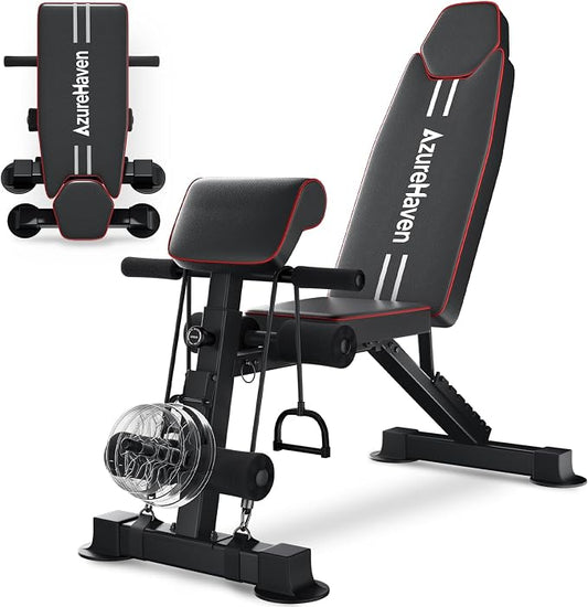 Adjustable Weight Bench, Foldable Incline Decline Flat Workout Bench for Home Gym Full Body Dumbbell Exercise, 660LBS Capacity