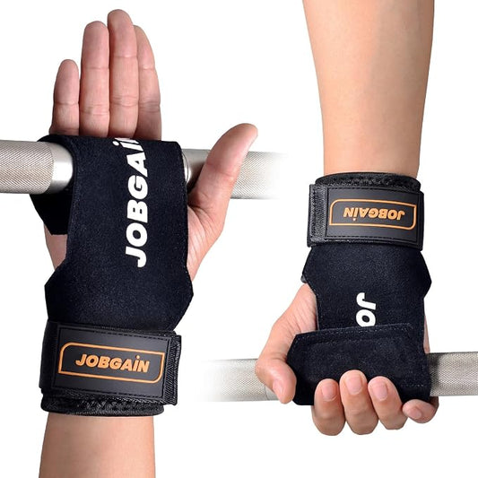 Weight Lifting Wrist Strap for Men & Women, 1 Pair | Double Layer Leather, For Deadlift and Powerlifting, Adjustable Neoprene Padded Wrist Wraps