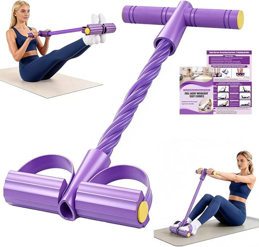 Foot Pedal Resistance Bands with Handles, 6-Tube Multifunction Exercise Bands, Durable Home Gym Fitness Equipment for Women & Men
