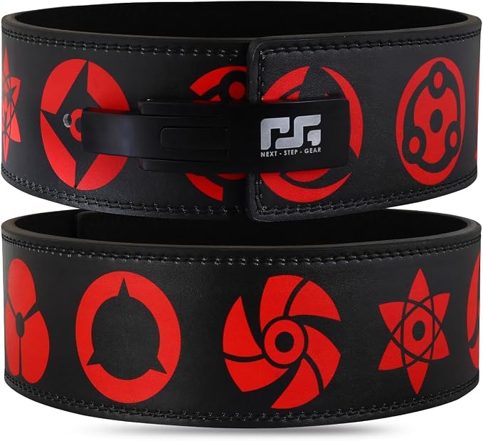 Anime Weightlifting Belt - Durable Gym Leather Belt for Back Support during Powerlifting, Squats and Deadlifts - for Men and Women