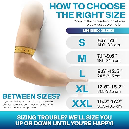 DR. BRACE® Elite Elbow Brace Support, Breathable Elbow Compression Sleeve with Gel Pad for Golfer's, Tennis Elbow & Tendonitis Treatment & Pain Relief