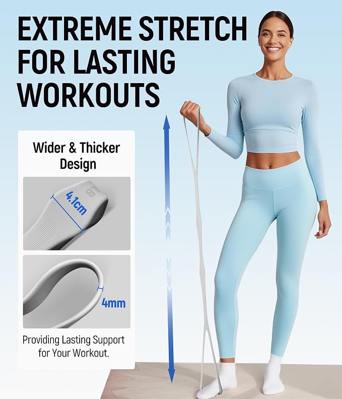 Upgraded Figure 8 Resistance Bands, Resistance Bands for Arms & Full Body Workout, Stretch Resistance Band with Handles for Yoga, Pilates, Toning, Home Fitness & Physical Therapy