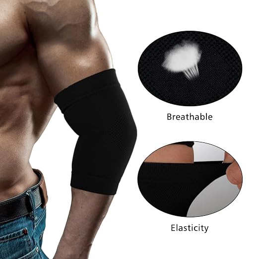 Sibba Elbow Compression Sleeve, 2 Pairs Arm Support Elbow Sleeves, Tennis Elbow Compression Support Sleeve, Elbow sleeve for weightlifting, Elbow Pads for Sports Protection And Pain Relief