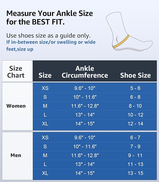 Slim-Fit Ankle Brace for Sprained Ankle, Quick Lace Up Ankle Support for Women Men with 2 Auto-Shaped Pads, Air Fabric Cool Ankle Stabilizer for Injury Recover, Running,Sports, White,L