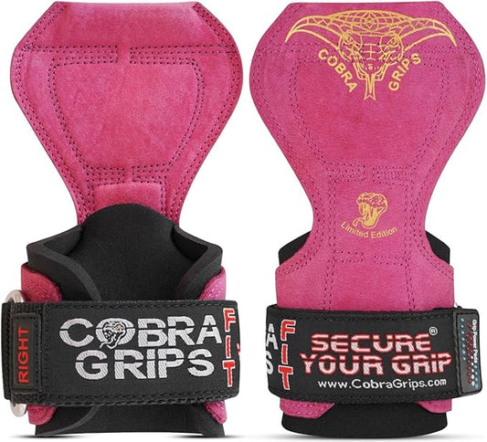 Cobra Grips Weight Lifting Gloves with Adjustable Neoprene Padded Wrist Wraps - Heavy Duty Alternative to Power Lifting Hooks for Deadlifts