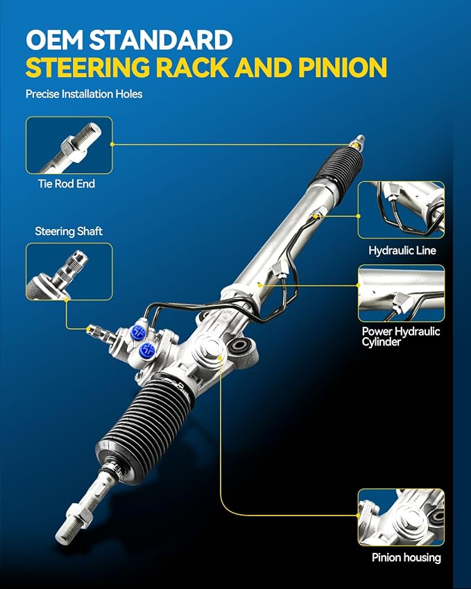 PHILTOP Power Steering Rack and Pinion for 98-02 Land Cruiser, LX470 | No.262603, 4425060050, 4550369015, 4450369015, TR4450369015