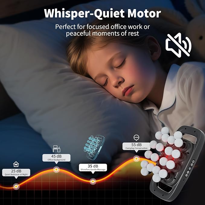 20-Head Massage Gun, 30 Intensity Levels 3 Modes, Deep Tissue Massager with 50KG Force & Noise-Free Motor for Neck Back Legs Shoulders, Portable for Full Body Muscle Recovery