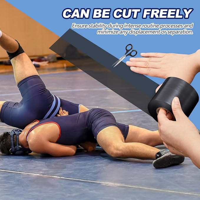 Pangda Wrestling Mat Tape 3 or 4 Inch Heavy Duty 7 Mil PVC Carpet Tape for Wrestling Grappling Exercise Mats Seaming Cover Gym Floor Carpet Seam