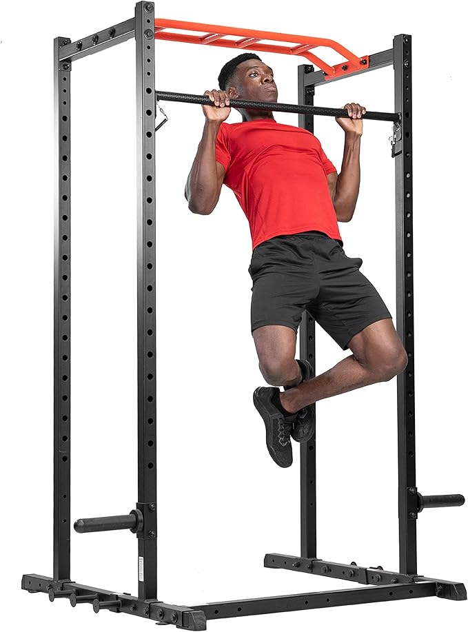 Sunny Health & Fitness Power Cage Squat Rack Attachments for Home Gym | Strength Training, Expanded Workout Variety, Durable Construction, Secure Fit, Quick Installation, Versatile Exercise Support