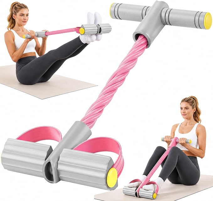 Upgraded Pedal Resistance Band with Handle, Soft Durable Fashion Puller Exercise with Thickened 6 Tension Ropes, Tube Pedal Resistance Device for Abdomen, Waist, Arm, Leg, Core/ABS