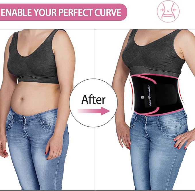 KingPavonini Waist Trimmer for Women & Mens Waist Trainer Sweat Belt Plus Size, Upgraded