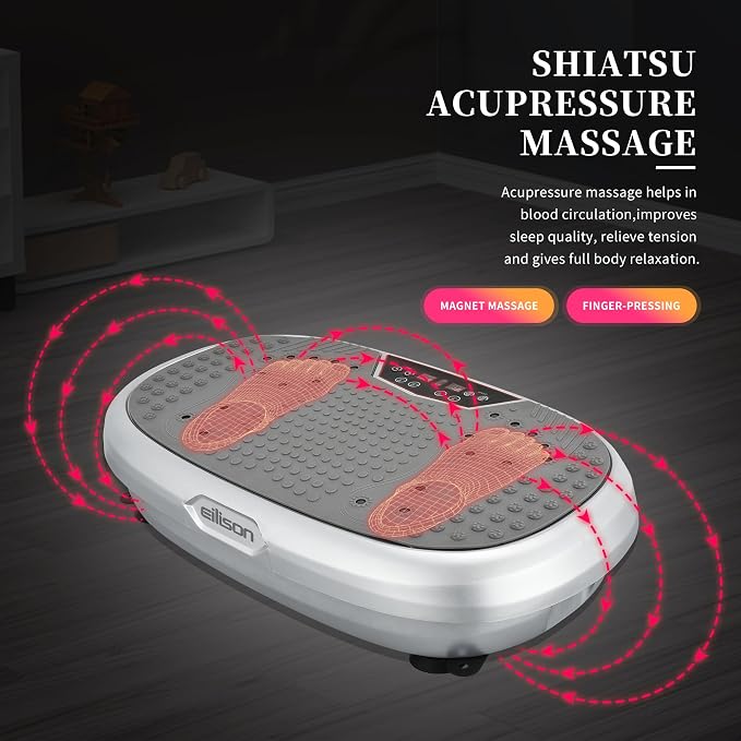 FitMaxx 3D XL Vibration Plate Exercise Machine - Whole Body Workout Vibration Platform w/Loop Bands - Lymphatic Drainage Machine for Weight Loss, Shaping, Recovery