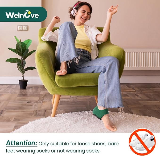 Plantar Fasciitis Heel Protector for Shoes - Welnove Anti Slip Heel Cups for Women Men Heels Spur Pain Relief - Heel Inserts Pads for Achilles Tendonitis Dry Cracked Heel Support Cushion (Size S)