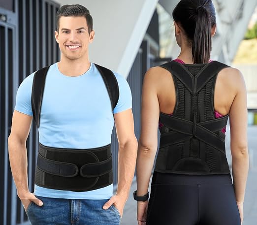 Posture Corrector for Men and Women - Back Brace Full Back Support Straightener for Hunchback - Upper and Lower Lumbar to Relieve,X-Large(37-42 Inches)