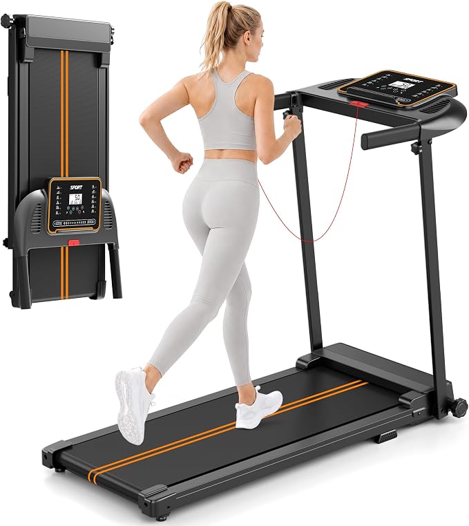 Treadmills for Home Walking Pad - Foldable Treadmill Under Desk with Handle Bar 0.6-6.2 MPH Portable Folding Pads Compact Running Machine Quiet Lightweight | Under Desk, 0.6-6.2 MPH, Portable Folding, Compact Running Machine, Quiet Lightweight