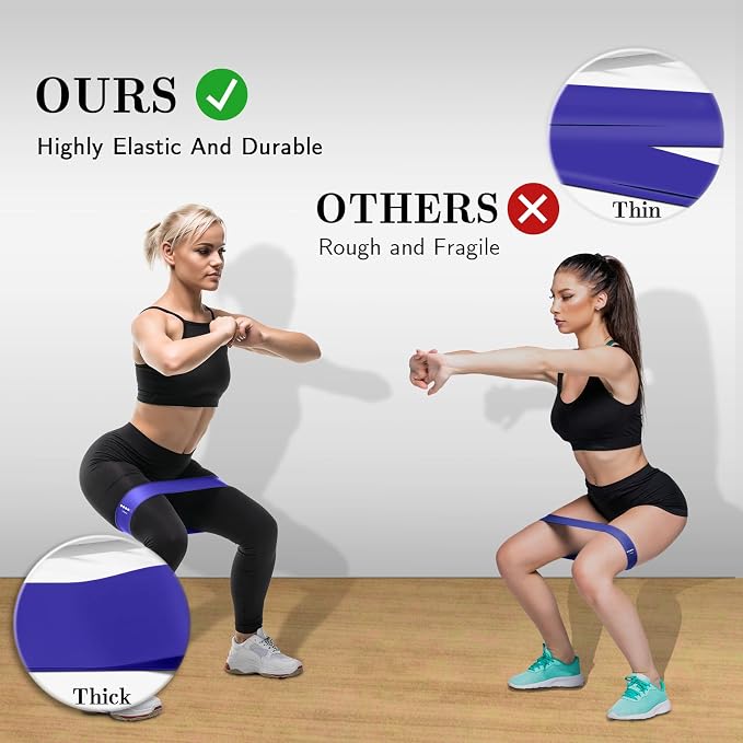 Resistance Bands for Working Out, Exercise Bands Resistance Bands Set with 5 Resistance Levels, Multi-Colored Workout Bands for Indoor & Outdoor Fitness, Leg Strength Training, Yoga