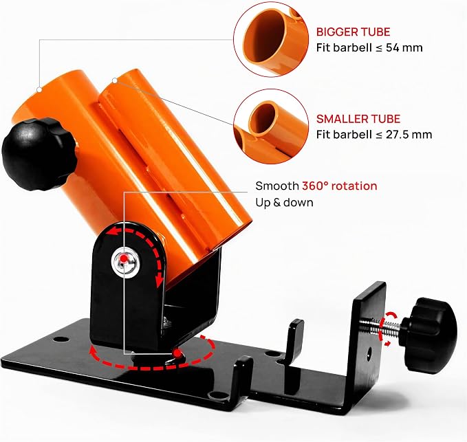 Yes4All Exercise Machine Adjustable T Bar Row Attachment, D Row Handle/Landmine Handle Attachment with Textured Rubber Handles