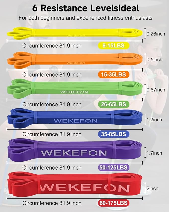 Resistance Bands Set, Pull Up Assist Bands - Stretch Resistance Band - Mobility Band Powerlifting Exercise Bands for Resistance Training, Physical Therapy, Home Workouts