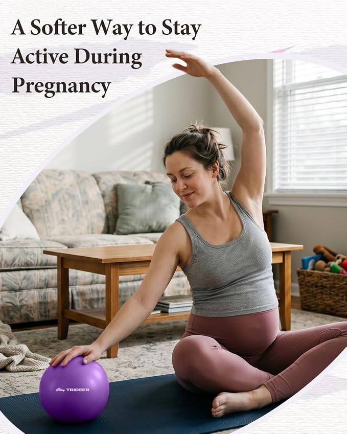 Trideer 9-Inch Pilates Ball, Small Exercise Ball Pilates Equipments for Yoga, Physical Therapy, Pregnancy, Postpartum, Core Training, Balance, Stability and Stretching