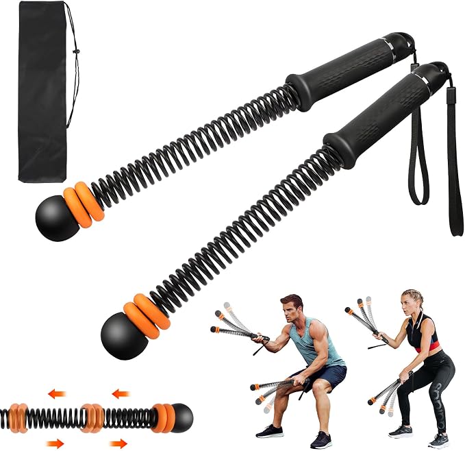 Ropeless Battle Rope, Portable Adjustable Strength Training for Home Gym | Quiet Apartment Friendly, Upgraded Cordless Heavy-Duty Weighted, Full Body HIIT Workout with Storage Bag for Men and Women