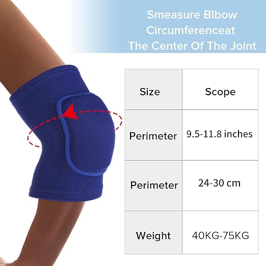 COMNICO Arm Brace Pads Elbow Protector Strap Pair, Breathable Anti-Collision Sponge Tendonitis Fitness Volleyball Basketball Tennis Golfers Knee Support Band for Kids Men Women Elderly