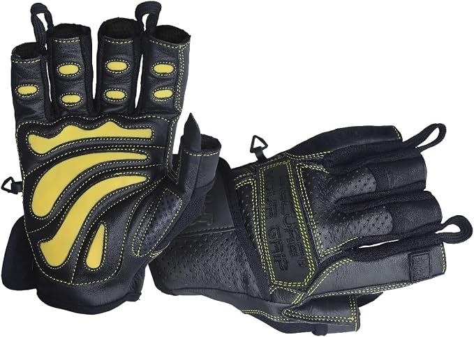 Elite Leather Gym Gloves – Grip & Comfort Design for Weightlifting, Powerlifting, Bodybuilding & Strength Training Workouts for Men & Women