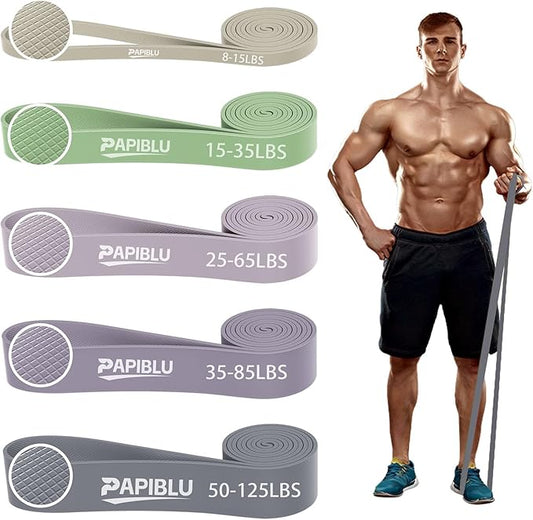 Pull Up Bands, Resistance Bands Set for Pull-Up Assistance, Exercise Bands with Door Anchor & Grip Pads for Men & Women Working Out, Physical Therapy, Muscle Training
