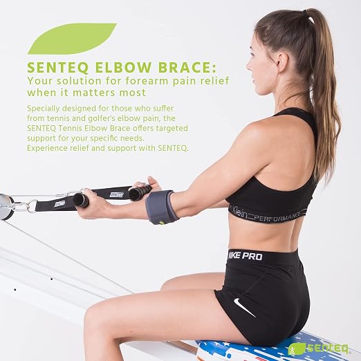 Elbow Brace Support Strap - Forearm Compression Sleeve, Tennis Elbow Brace for Men and Women, Fit Wrap Band for Weightlifting, Tennis, Golf Pressure Relief & Sports Injury Recovery, 1ct, XL